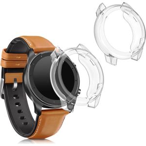 kwmobile 2x Hoes voor geschikt voor Huami Amazfit GTR (42mm) - Siliconenhoes voor sporthorloge transparant