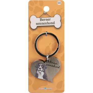 Paper Dreams Sleutelhanger Berner Sennenhond 5 Cm Staal Zilver