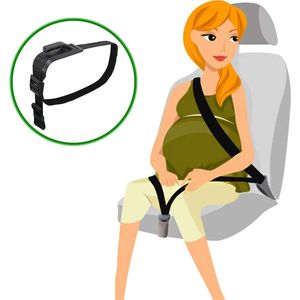 Comfortabele Zwangerschapsgordel voor in Auto – Autogordel voor Zwangere Vrouwen – Voor Alle Auto’s – Gordelgeleider  – Wit