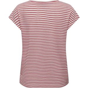 Only Onlcannes S/s V-Neck Glitter Rose White Stripes ROSE S