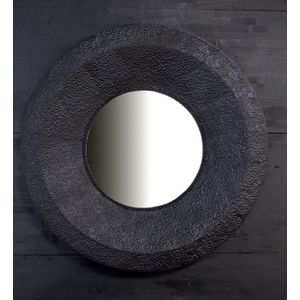 Grote ronde zwarte spiegel