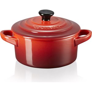 Le Creuset 6 aardewerken mini braadpannetjes Kersenrood 10cm 0,2l