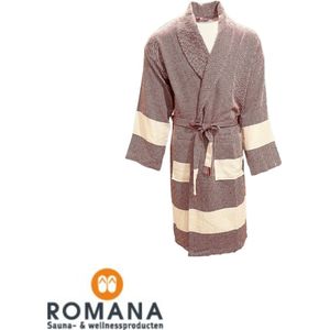 Romana Products Hamam Diamond - Badjas Unisex - Kamerjas - Ochtendjas - Bordeaux Rood - Maat L/XL - Katoen