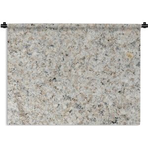 Wandkleed - Wanddoek - Graniet - Wit - Grijs - Steen - Textuur - 120x90 cm - Wandtapijt
