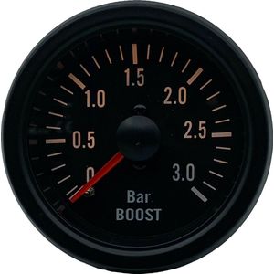 Boost / Turbodruk 3 Bar meter Zwart 12V VD series