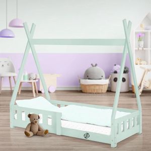 Equivera Grondbed - Peuterbed - Kinderbed - Bedhuisje - Huisbed - Grondbed Peuter - Laag Bed - Vloerbed