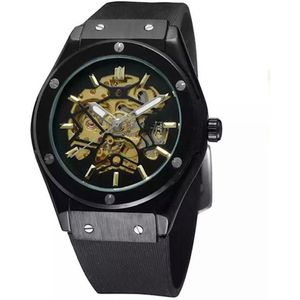 Soraro Skeleton Horloge Zwart | Horloges voor Mannen Heren horloge | Watch | Cadeau voor man | Mechanisch | Geschenkset Leer | Zwart | Vaderdag | Vaderdag Cadeau | Valentijn | Valentijnscadeau