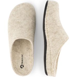 Travelin Be-Home Sloffen - Wollen Pantoffels - Heren - Beige