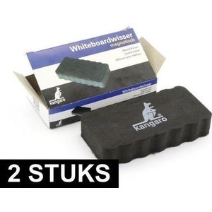 2x Magnetische memobord whiteboard wisser - Kantoor artikelen