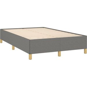 vidaXL - Boxspring - met - matras - stof - donkergrijs - 120x190 - cm