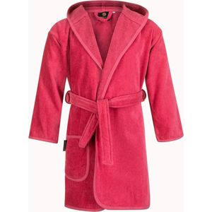 Kinderbadjas roze - capuchon badjas kind - 100% katoenen badjas kind - badjas kinderen - badjas meisjes - Badrock - 12/14 jaar