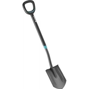 Ergoline spitse spade - omgraven en spitten - kwaliteitsstaal - voetstuk - D-handgreep.