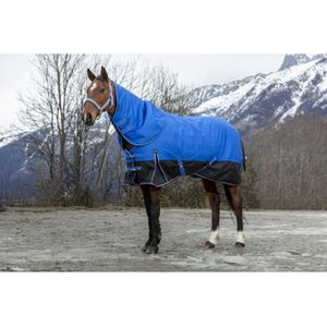 Equi-Theme Halsstuk Tyrex 1200D  200 GR Blue / Black - Cob - Regendeken | Halsstuk paard