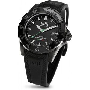 Tutti Milano  TM900NOP- Horloge - 42 mm - Zwart - Collectie Corallo Steel