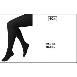 10x Maillot zwart in 2 maten - mt.L-XL en XXL - Piet Sinterklaas Halloween evenement thema feest festival kou