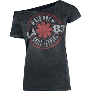 Red Hot Chili Peppers Distressed Logo T-shirt zwart M Katoen - Band merch Bands