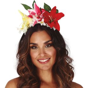 Toppers - Fiestas Verkleed haarband met bloemen - multi - meisjes/dames - Hawaii/flower Power