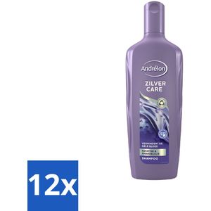 Andrélon - Zilver Care - Shampoo - Neutraliseert Gele Tinten - 300 ml - Voordeelverpakking - 12 stuks