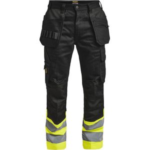 Jobman 2277 Hi-Vis Trousers HP 65227710 - Zwart/Geel - C54