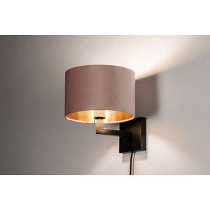 Lumidora Wandlamp 30901 - E27 - Zwart - Roze - Koper - Metaal