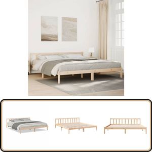 vidaXL Bedframe extra lang zonder matras massief grenenhout 180x210 cm