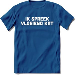 Ik Spreek Vloeiend Kat - Katten T-Shirt Kleding Cadeau | Dames - Heren - Unisex | Kat / Dieren shirt | Grappig Verjaardag kado | Tshirt Met Print | - Donker Blauw - S