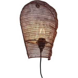 QAZQA nidum - Oosterse Wandlamp voor binnen - 1 lichts - D 10 cm - Brons - Woonkamer | Slaapkamer | Keuken