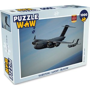 Puzzel Vliegtuig - Lucht - Blauw - Legpuzzel - Puzzel 1000 stukjes volwassenen