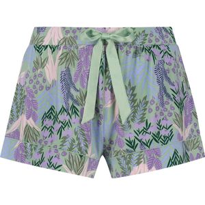 Hunkemöller Dames Nachtmode Pyjama shorts Jersey Lace - Groen - maat XL