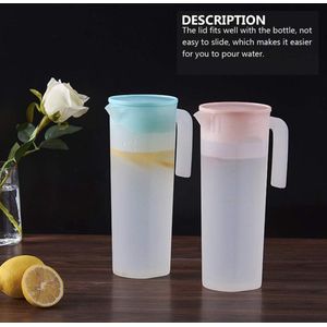 1000 ml Waterkan Sapkan Koelkastkan Plastic Karaf Sapkan met Deksel Waterkaraf Waterkan voor Koelkast Koud Warm Water Thee Koffie Melk Dranken IJsthee Cocktail