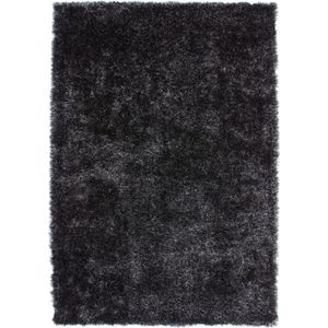 Tapijtenloods Twist Velvet Hoogpolig Vloerkleed Antraciet- 120x170 CM