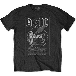 AC/DC Heren Tshirt -2XL- FTATR 40th Monochrome Zwart