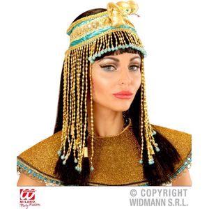 Widmann - Egypte Kostuum - Cleopatra Bepareld Egyptisch Hoofdstuk - Goud - Carnavalskleding - Verkleedkleding