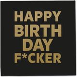 Folat - HBD Fucker Servetten 33x33cm (20 stuks)