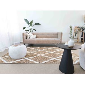 Flycarpets Azure Vloerkleed - Beige / Crème - Hoogpolig - 160x230 cm