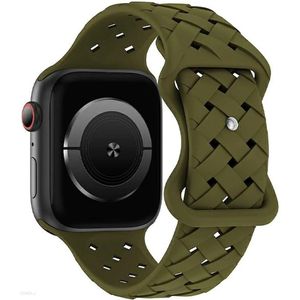 Beline pasek Apple Watch Silicone Woven 38/40/41mm oliwkowy /oliver box