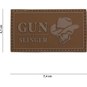 101 Inc Embleem 3D Pvc Gun Slinger Skull Cowboy Coyote 16121