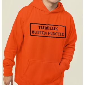 Oranje Koningsdag Hoodie Tijdelijk Buiten Functie - MAAT 3XL - Feestkleding & Carnavalskleding