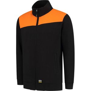 Tricorp 302014 Sweatvest Bicolor Naden - Zwart/Oranje - 3XL