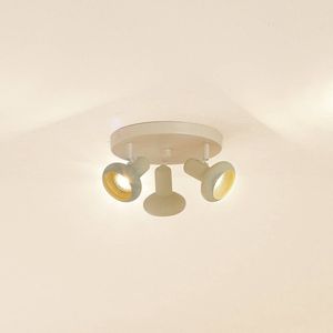 Lindby - buitenspot - 3lichts - IJzer - H: 15 cm - GU10 - beige, lichtgroen