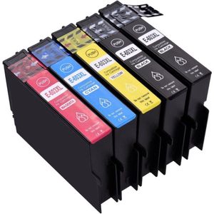 MediaHolland 603XL Huismerk Cartridges geschikt voor Epson 603XL Multipack 5 stuks. Geschikt voor de volgende Epson printers: XP-4105, XP-4100, XP-3105, XP-3100, XP-2105, XP-2100, WF-2850DWF, WF-2835DWF, WF-2830DWF, WF-2810DWF