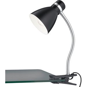 LED Klemlamp - Torna Sora - E27 Fitting - Mat Zwart - Metaal