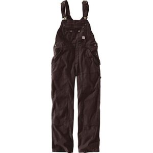 Carhartt - BIB Crawford Dames Overall - Tuinbroek - Stretch Canvas - Dark Brown - Maat L