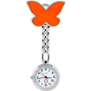 Fako® - Verpleegstershorloge - Zusterhorloge - Verpleegster Horloge - Vlinder - Oranje