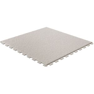 Rubbermagazijn | PVC kliktegels leisteen lichtgrijs 458x458x5mm | winkel | showroom | garage | prijs per stuk