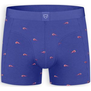 A-dam Blue Shrimp - Boxershort - Onderbroek - Ondergoed - Organisch Katoen - Regular Fit - Boxershorts - Heren - Mannen - Donkerblauw - S
