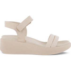 Ecco Flowt Wedge LX W sandalen met sleehak beige - Maat 36