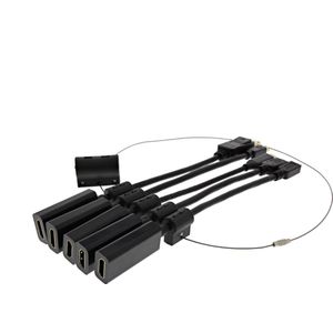 Deltaco HDMI-AR10 Adapter Ring - HDMI 4K naar USB-C, DisplayPort, Mini DisplayPort, Mini HDMI en Micro HDMI - Zwart