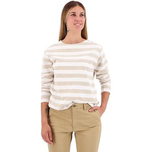 Dockers Lange Mouwen Ronde Nek T-shirt Beige S Vrouw