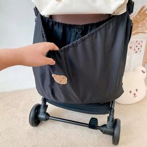 Universele Kinderwagen Boodschappentas (70x40 cm) - Hangende Buggy Organizer - Grote Boxzak - Zwart - Beertje